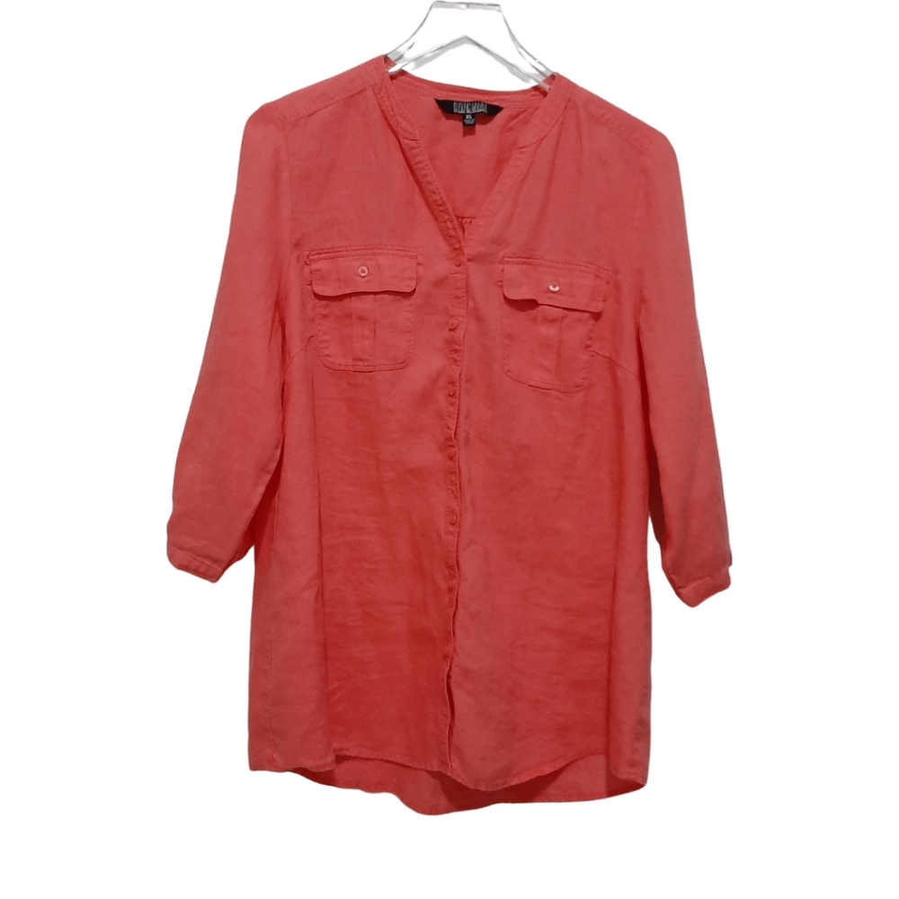 Nicole Miller Linen Button Front Size XL